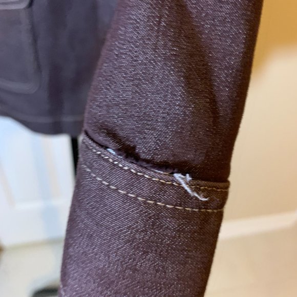 Lindor Petite Size 14 Jacket, dark denim,  long sleeves, buttons and collar - Picture 5 of 12